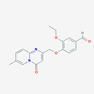 3-Ethoxy-4-[(7-methyl-4-oxopyrido[1,2-a]pyrimidin-2-yl)methoxy]benzaldehyde