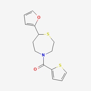 (7-(Furan-2-yl)-1,4-thiazepan-4-yl)(thiophen-2-yl)methanone
