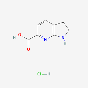 2,3-Dihydro-1H-pyrrolo[2,3-b]pyridine-6-carboxylic acid;hydrochloride