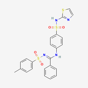 N'-(4-methylphenyl)sulfonyl-N-[4-(1,3-thiazol-2-ylsulfamoyl)phenyl]benzenecarboximidamide