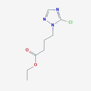 molecular formula C8H12ClN3O2 B2429093 Ethyl 4-(5-chloro-1H-1,2,4-triazol-1-yl)butanoate CAS No. 1823842-92-7