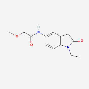 molecular formula C13H16N2O3 B2429094 N-(1-ethyl-2-oxoindolin-5-yl)-2-methoxyacetamide CAS No. 921773-71-9