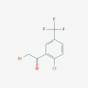 molecular formula C9H5BrClF3O B2429096 2-Chloro-5-(trifluoromethyl)phenacyl bromide CAS No. 79779-64-9