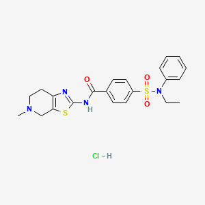4-(N-ethyl-N-phenylsulfamoyl)-N-(5-methyl-4,5,6,7-tetrahydrothiazolo[5,4-c]pyridin-2-yl)benzamide hydrochloride