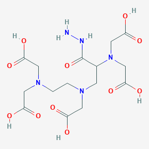 molecular formula C15H25N5O11 B024291 2-[2-[Bis(carboxymethyl)amino]ethyl-[2-[bis(carboxymethyl)amino]-3-hydrazinyl-3-oxopropyl]amino]acetic acid CAS No. 412334-17-9