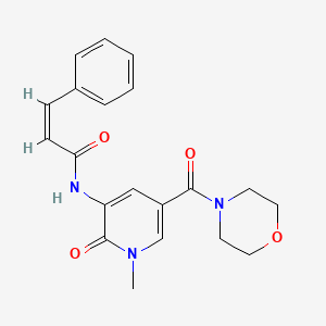 (Z)-N-(1-methyl-5-(morpholine-4-carbonyl)-2-oxo-1,2-dihydropyridin-3-yl)-3-phenylacrylamide