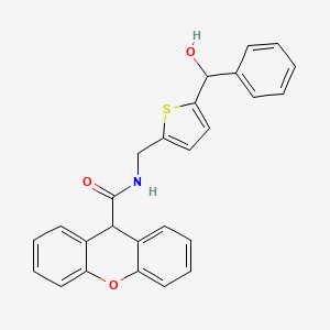 molecular formula C26H21NO3S B2429102 N-((5-(hydroxy(phenyl)methyl)thiophen-2-yl)methyl)-9H-xanthene-9-carboxamide CAS No. 1797621-19-2