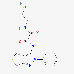 molecular formula C15H16N4O3S B2429112 N-(2-hydroxyethyl)-N'-{2-phenyl-2H,4H,6H-thieno[3,4-c]pyrazol-3-yl}ethanediamide CAS No. 899741-30-1