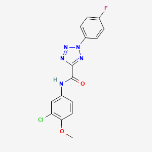 molecular formula C15H11ClFN5O2 B2429175 N-(3-chloro-4-methoxyphenyl)-2-(4-fluorophenyl)-2H-tetrazole-5-carboxamide CAS No. 1396879-73-4