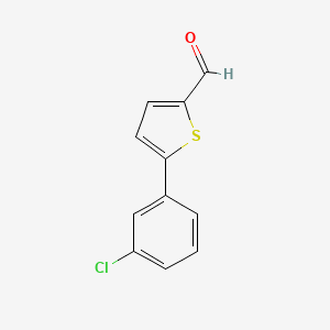 molecular formula C11H7ClOS B2429247 5-(3-Chlorophenyl)thiophene-2-carbaldehyde CAS No. 51081-72-2