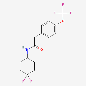molecular formula C15H16F5NO2 B2429277 N-(4,4-difluorocyclohexyl)-2-[4-(trifluoromethoxy)phenyl]acetamide CAS No. 2034560-92-2