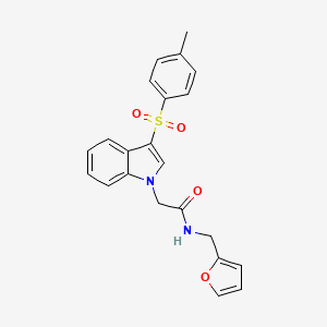 N-(furan-2-ylmethyl)-2-(3-tosyl-1H-indol-1-yl)acetamide