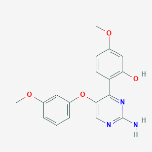 2-(2-Amino-5-(3-methoxyphenoxy)pyrimidin-4-yl)-5-methoxyphenol