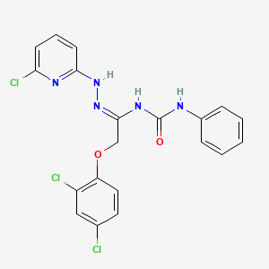 3-[(1E)-1-[2-(6-chloropyridin-2-yl)hydrazin-1-yl]-2-(2,4-dichlorophenoxy)ethylidene]-1-phenylurea