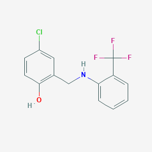 4-Chloro-2-({[2-(trifluoromethyl)phenyl]amino}methyl)phenol
