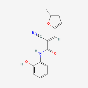 (E)-2-cyano-N-(2-hydroxyphenyl)-3-(5-methylfuran-2-yl)acrylamide