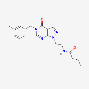 N-(2-(5-(3-methylbenzyl)-4-oxo-4,5-dihydro-1H-pyrazolo[3,4-d]pyrimidin-1-yl)ethyl)butyramide