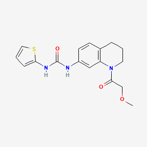 1-(1-(2-Methoxyacetyl)-1,2,3,4-tetrahydroquinolin-7-yl)-3-(thiophen-2-yl)urea