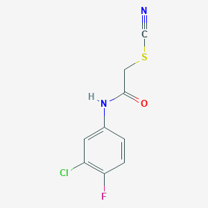 2-[(3-Chloro-4-fluorophenyl)amino]-2-oxoethyl thiocyanate