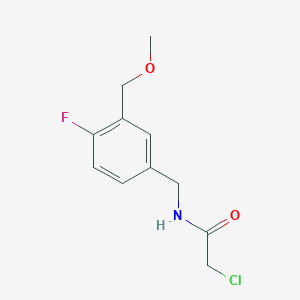 2-Chloro-N-[[4-fluoro-3-(methoxymethyl)phenyl]methyl]acetamide