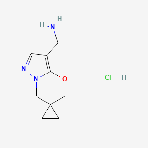1',3'-Dihydrospiro{cyclopropane-1,2'-pyrazolo[3,2-b][1,3]oxazine}-5'-ylmethanamine hydrochloride