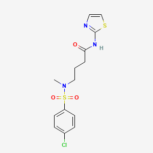4-[(4-Chloro-benzenesulfonyl)-methyl-amino]-N-thiazol-2-yl-butyramide