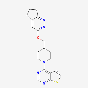 4-[4-(6,7-Dihydro-5H-cyclopenta[c]pyridazin-3-yloxymethyl)piperidin-1-yl]thieno[2,3-d]pyrimidine