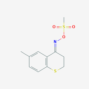 [(4E)-6-methyl-3,4-dihydro-2H-1-benzothiopyran-4-ylidene]amino methanesulfonate