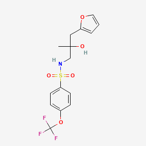 molecular formula C15H16F3NO5S B2429459 N-(3-(furan-2-yl)-2-hydroxy-2-methylpropyl)-4-(trifluoromethoxy)benzenesulfonamide CAS No. 1795483-90-7