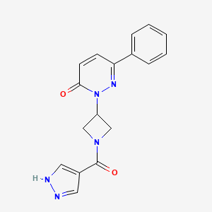 6-Phenyl-2-[1-(1H-pyrazole-4-carbonyl)azetidin-3-yl]pyridazin-3-one