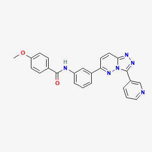 4-methoxy-N-(3-(3-(pyridin-3-yl)-[1,2,4]triazolo[4,3-b]pyridazin-6-yl)phenyl)benzamide