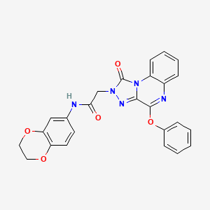 N-(2,3-dihydro-1,4-benzodioxin-6-yl)-2-(1-oxo-4-phenoxy[1,2,4]triazolo[4,3-a]quinoxalin-2(1H)-yl)acetamide