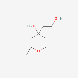 4-(2-hydroxyethyl)-2,2-dimethyltetrahydro-2H-pyran-4-ol