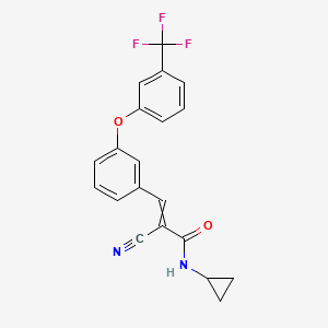 2-cyano-N-cyclopropyl-3-{3-[3-(trifluoromethyl)phenoxy]phenyl}prop-2-enamide