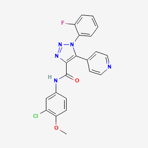 N-(3-chloro-4-methoxyphenyl)-1-(2-fluorophenyl)-5-(pyridin-4-yl)-1H-1,2,3-triazole-4-carboxamide