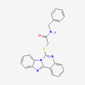 2-(benzimidazo[1,2-c]quinazolin-6-ylthio)-N-benzylacetamide
