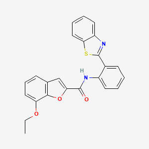 molecular formula C24H18N2O3S B2429485 N-[2-(1,3-benzothiazol-2-yl)phenyl]-7-ethoxy-1-benzofuran-2-carboxamide CAS No. 921875-18-5