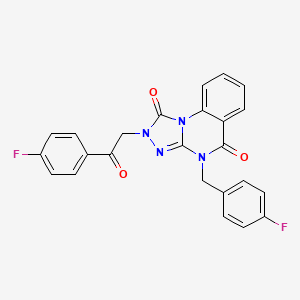 4-(4-Fluorobenzyl)-2-[2-(4-fluorophenyl)-2-oxoethyl]-2,4-dihydro[1,2,4]triazolo[4,3-a]quinazoline-1,5-dione