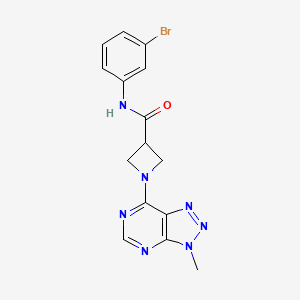 N-(3-bromophenyl)-1-(3-methyl-3H-[1,2,3]triazolo[4,5-d]pyrimidin-7-yl)azetidine-3-carboxamide
