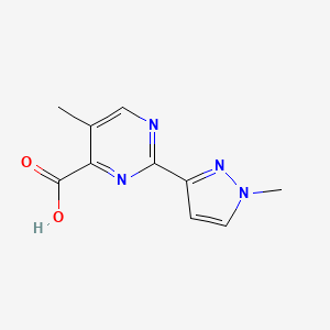 5-Methyl-2-(1-methylpyrazol-3-yl)pyrimidine-4-carboxylic acid