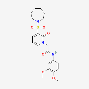 2-(3-(azepan-1-ylsulfonyl)-2-oxopyridin-1(2H)-yl)-N-(3,4-dimethoxyphenyl)acetamide