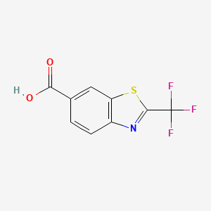 molecular formula C9H4F3NO2S B2429498 2-(Trifluoromethyl)-1,3-benzothiazole-6-carboxylic acid CAS No. 55439-75-3