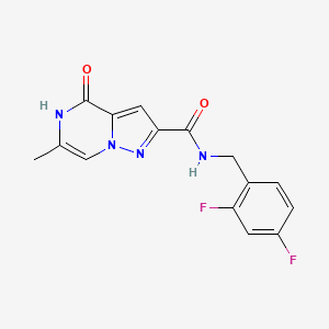 N-(2,4-difluorobenzyl)-6-methyl-4-oxo-4,5-dihydropyrazolo[1,5-a]pyrazine-2-carboxamide