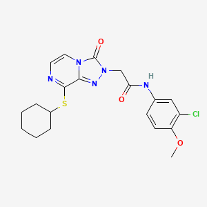 molecular formula C20H22ClN5O3S B2429505 N-(3-bromobenzyl)-3-[6-(3,4-dimethylphenyl)[1,2,4]triazolo[4,3-b]pyridazin-3-yl]propanamide CAS No. 1251550-21-6