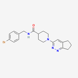 N-[(4-bromophenyl)methyl]-1-{5H,6H,7H-cyclopenta[c]pyridazin-3-yl}piperidine-4-carboxamide