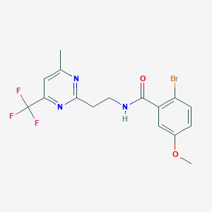 2-bromo-5-methoxy-N-(2-(4-methyl-6-(trifluoromethyl)pyrimidin-2-yl)ethyl)benzamide