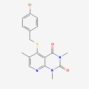 5-((4-bromobenzyl)thio)-1,3,6-trimethylpyrido[2,3-d]pyrimidine-2,4(1H,3H)-dione
