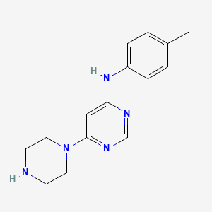 N-(4-methylphenyl)-6-(piperazin-1-yl)pyrimidin-4-amine