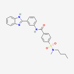 molecular formula C25H26N4O3S B2429521 N-[3-(1H-1,3-benzodiazol-2-yl)phenyl]-4-[butyl(methyl)sulfamoyl]benzamide CAS No. 683770-06-1