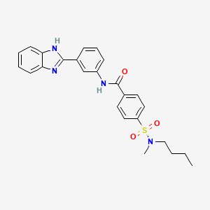 N-[3-(1H-benzimidazol-2-yl)phenyl]-4-[butyl(methyl)sulfamoyl]benzamide